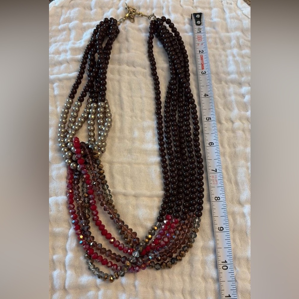Elegant Multi-Strand Beaded Necklace